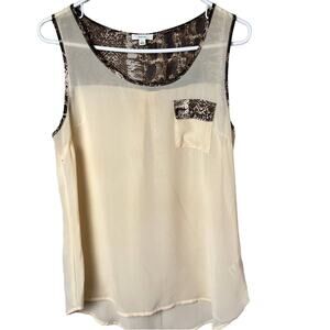 Edge Women's Sleeveless Dressy Flowy Tank Sz L